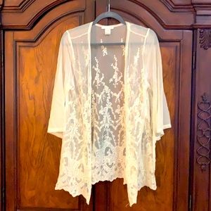 Delicate lace shrug.
